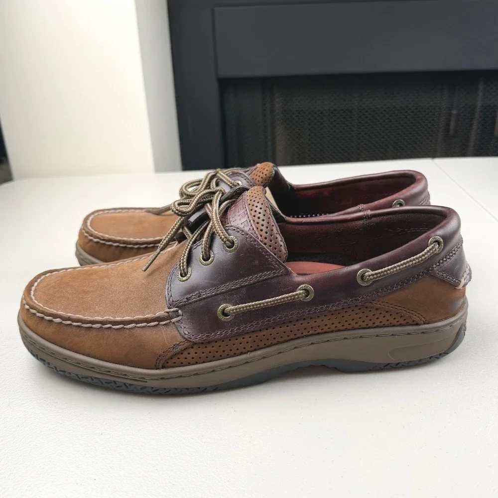 Sperry Top-Sider Mens Billfish Boat Shoes Brown Leather Loafers 11M 10281972